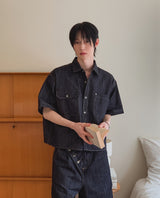 Bion Stitch Half Denim Shirt