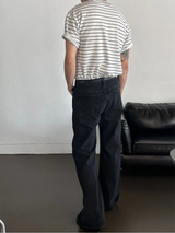 [S/S] ストライプオーバーフィット半袖Tシャツ(7coolor)