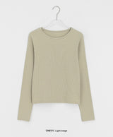 26SS★ [BAONHAUS] Benir Round Ribbed Long Sleeve Tee