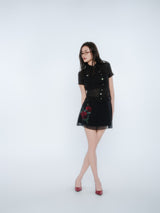 ASYMMETRIC STRIPE SHIRTS [BLACK]