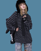 striped boxy knit mtm (3color)