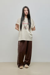 Embroidered Track Pants_Brown