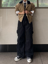 Corduroy Collar Work Jacket