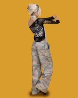 military string wide pants