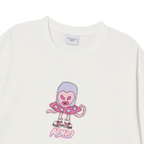 25SS HEART ALIEN SHORT SLEEVE T-SHIRT CREAM