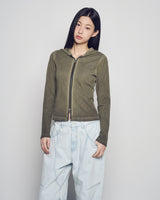 26SS WOMAN ウォッシュドリップフーディージップアップ