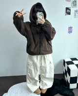 OVERFIT FLEECE ZIP-UP💛🤎🖤 - 3 COLORS