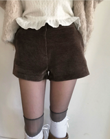 heal & low corduroy short pt