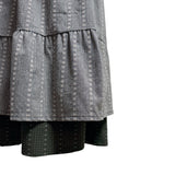 (2color) Daisy Dot Cancan Layered Long Skirt