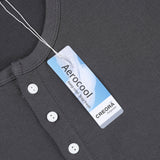 LMN サマーエアークールヘンリーネック半袖Tシャツ (5 colors)