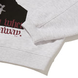 Human Print Crop Sweatshirt (Lightgray)