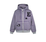 Stripe Graphic Hoodie Zip-Up