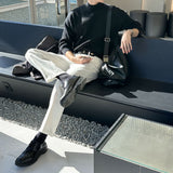 LMN Embossed Regular Fit Cotton Pants (3 colors)