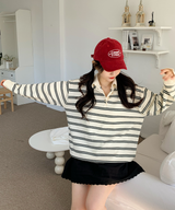 Bintz Stripe Collar Knitw