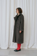Herringbone double coat_brown