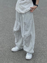 Silver String Nylon Balloon Pants 2C