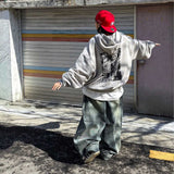 Oversized Back Painting Hoodie