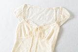 Deni Lace Ribbon Top