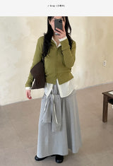 Tie Training Banding Long Skirt