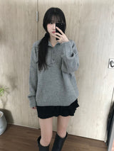 ハイネックボタンニット (3 colors)