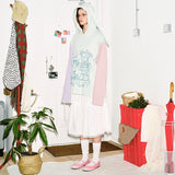Color Stripe Rabbit Hoodie
