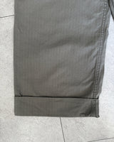 HERRINGBONE ROLL-UP BUCKLE PANTS