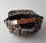 Multi Pattern Leather Strap Pillbox Ball Cap