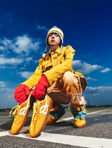 HBD/We Flower/S45 Joint Name Retro German Training Shoes - YELLOW