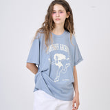 スナップルーズフィットTシャツ Sky Blue