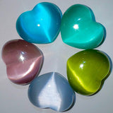 Catseye heart gemstone necklace (5color)