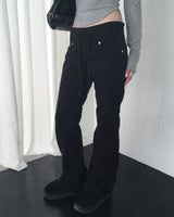 バンディングコットンブーツカットパンツ