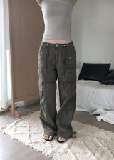 Newmu Low-Rise Cargo String Capri Pants – Lightweight, Soft Cotton Two-Way Wide-Leg Style