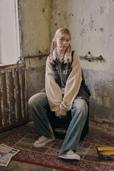 WASHED SIDE LINE DENIM PANTS
