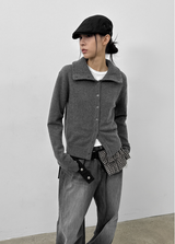 [MADE] Rieto High Neck Wool Knit Cardigan