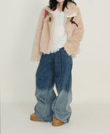 Rachel Two-Belt Detail Short Length Fur Jacket (Lining Quilted)