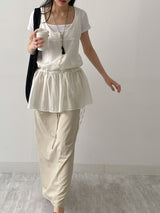 Somi See-through Frill Sleeveless Blouse