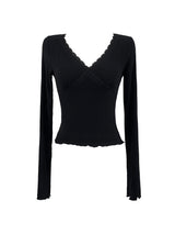 city race V-neck long sleeve T (2color)