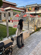 side pintuck pants