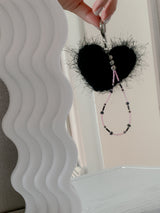 heart keyring_black