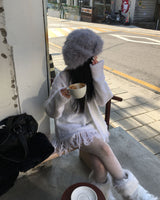 タッセルマフラーニット