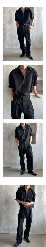 [SET UP가능]ミニマルベルトスラックス(3color)