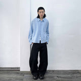 Shadow Black Seamed Wide Trousers