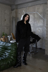 Serine boucle crop jacket