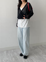 516 Washed Wide Denim Pants
