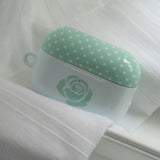 Rose polka-dot milk light green glossy AirPods case