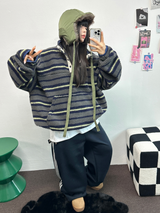 FLEECE❤TRACK LINE 3 LINE LONG PANTS ❤🖤🤍💙🩶5COLOR