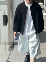 Leather Pintuck Bermuda Half Pants 2C