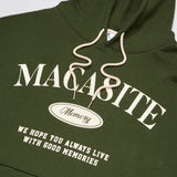 ビンテージロゴフードTシャツ　カーキ