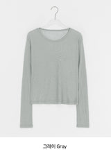 Pohini Layered Basic Tencel Long Sleeve Tee