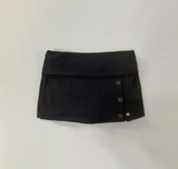 シュニアバンディングボタンパンツスカート (black)